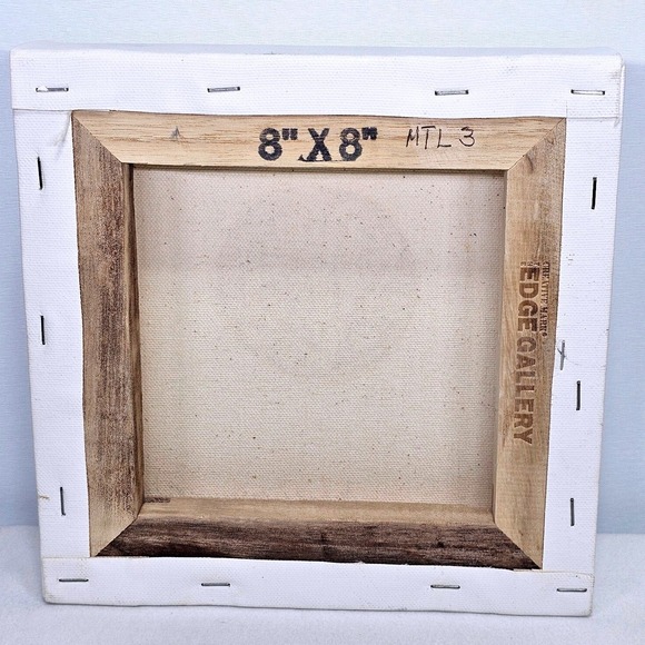 Signed 8x8 Mandala Drawing Framed Original Art Canvas Handmade Boho Zen‎ - Picture 2 of 4